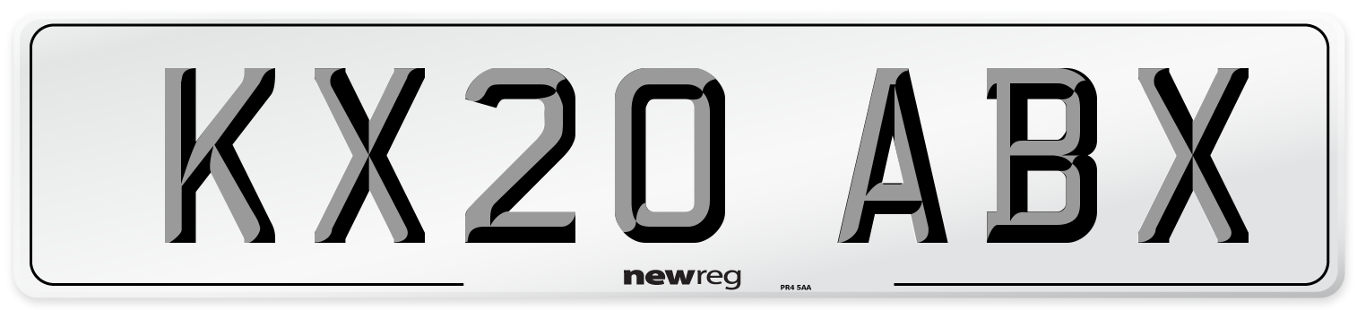 KX20 ABX Number Plate from New Reg